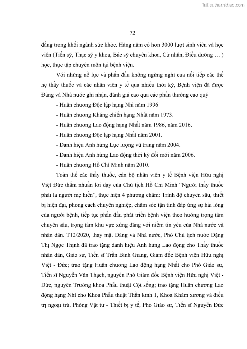 Luận văn thạc sĩ kế toán Hoàn thiện hệ thống kiểm soát nội bộ tại Bệnh viện Hữu nghị Việt Đức - 7 Trang 80