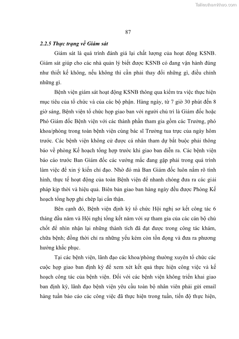 Luận văn thạc sĩ kế toán Hoàn thiện hệ thống kiểm soát nội bộ tại Bệnh viện Hữu nghị Việt Đức - 8 Trang 95