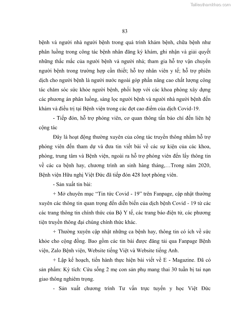 Luận văn thạc sĩ kế toán Hoàn thiện hệ thống kiểm soát nội bộ tại Bệnh viện Hữu nghị Việt Đức - 8 Trang 91
