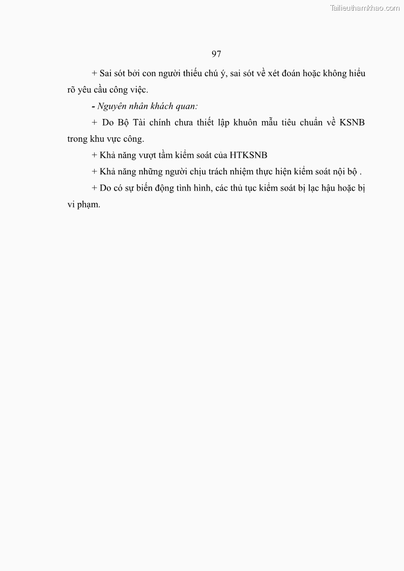 Luận văn thạc sĩ kế toán Hoàn thiện hệ thống kiểm soát nội bộ tại Bệnh viện Hữu nghị Việt Đức - 9 Trang 105