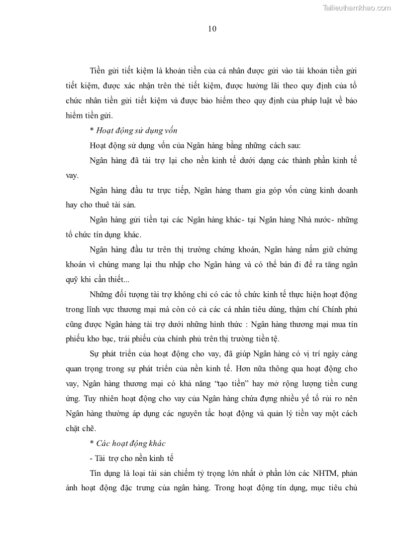 Luận văn thạc sĩ kinh tế Huy động vốn tiền gửi khách hàng cá nhân tại Ngân hàng TMCP Công thương VN – CN KCN Tiên Sơn - 2 Trang 20