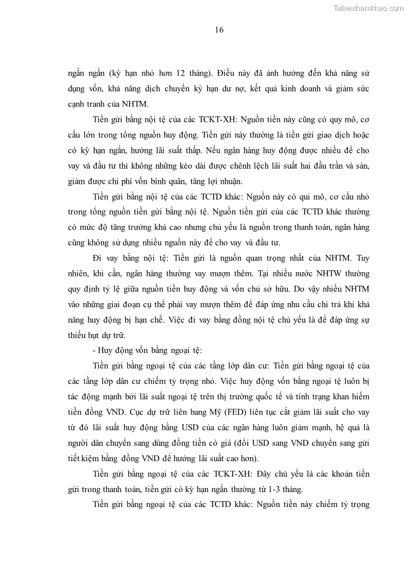 Luận văn thạc sĩ kinh tế Huy động vốn tiền gửi khách hàng cá nhân tại Ngân hàng TMCP Công thương VN – CN KCN Tiên Sơn - 3 Trang 26