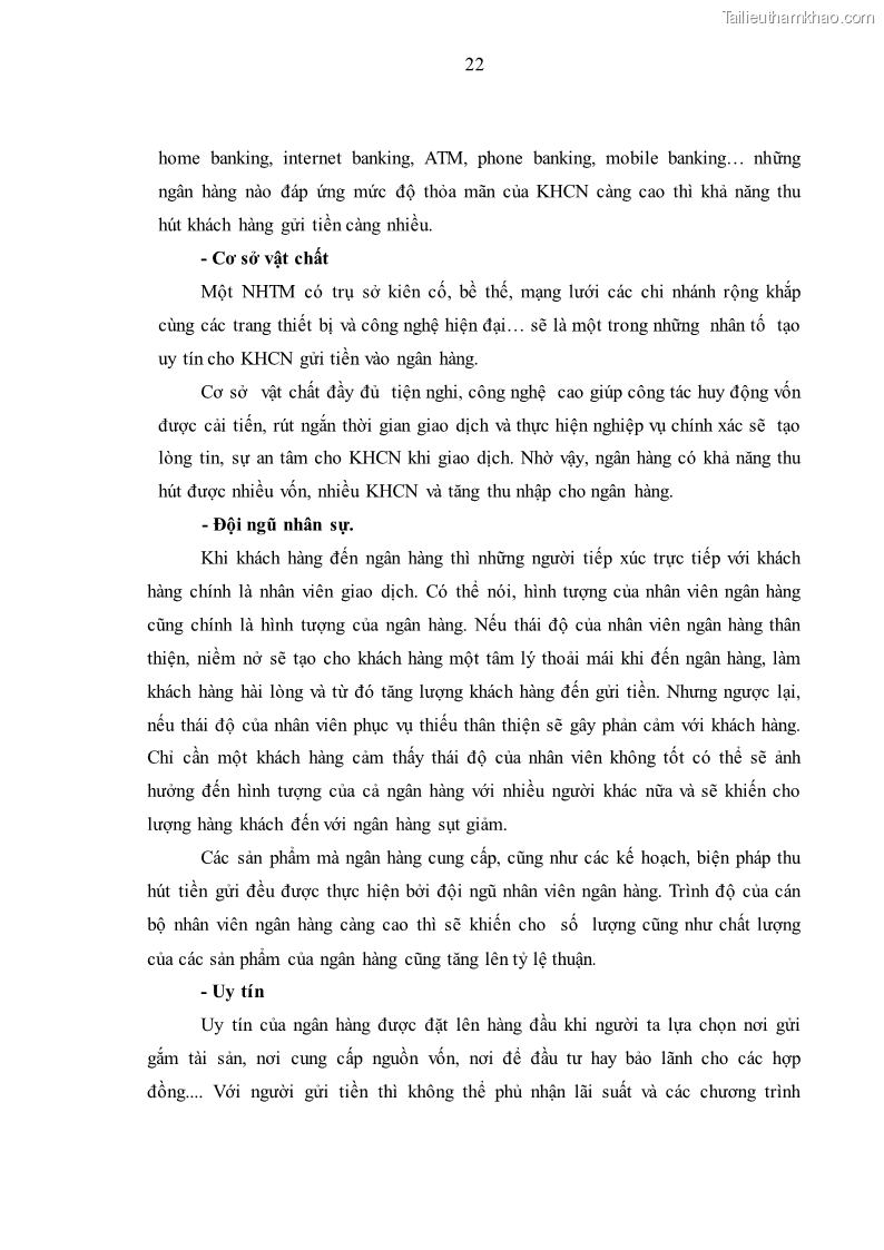 Luận văn thạc sĩ kinh tế Huy động vốn tiền gửi khách hàng cá nhân tại Ngân hàng TMCP Công thương VN – CN KCN Tiên Sơn - 3 Trang 32
