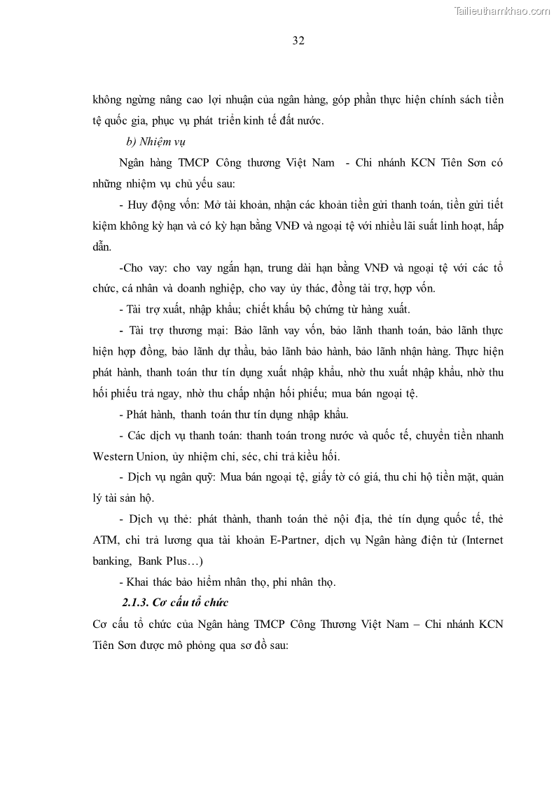 Luận văn thạc sĩ kinh tế Huy động vốn tiền gửi khách hàng cá nhân tại Ngân hàng TMCP Công thương VN – CN KCN Tiên Sơn - 4 Trang 42