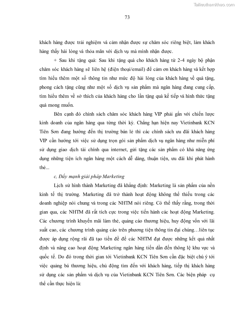 Luận văn thạc sĩ kinh tế Huy động vốn tiền gửi khách hàng cá nhân tại Ngân hàng TMCP Công thương VN – CN KCN Tiên Sơn - 7 Trang 83