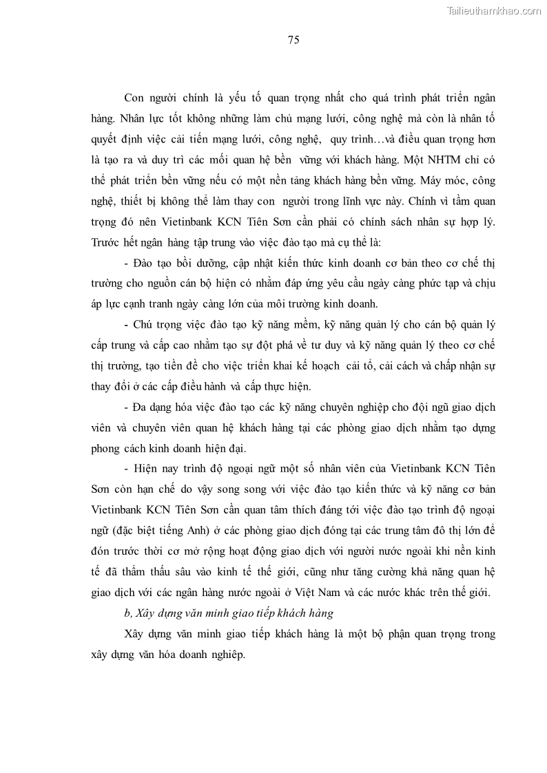 Luận văn thạc sĩ kinh tế Huy động vốn tiền gửi khách hàng cá nhân tại Ngân hàng TMCP Công thương VN – CN KCN Tiên Sơn - 8 Trang 85