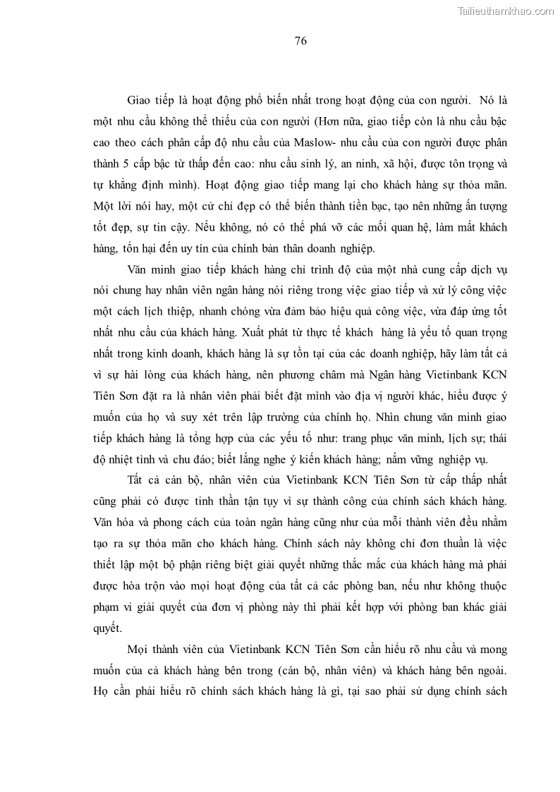 Luận văn thạc sĩ kinh tế Huy động vốn tiền gửi khách hàng cá nhân tại Ngân hàng TMCP Công thương VN – CN KCN Tiên Sơn - 8 Trang 86