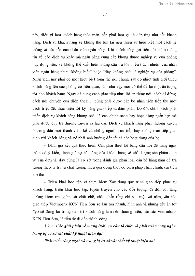 Luận văn thạc sĩ kinh tế Huy động vốn tiền gửi khách hàng cá nhân tại Ngân hàng TMCP Công thương VN – CN KCN Tiên Sơn - 8 Trang 87