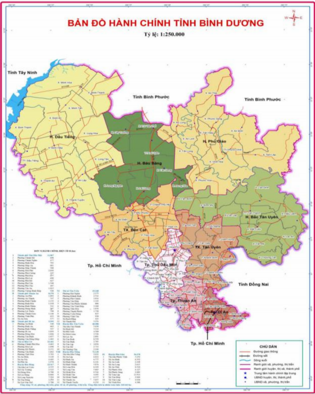 Phụ lục 3 Hình ảnh bản đồ hành chính thị xã Tân Uyên tỉnh Bình Dương 10 1