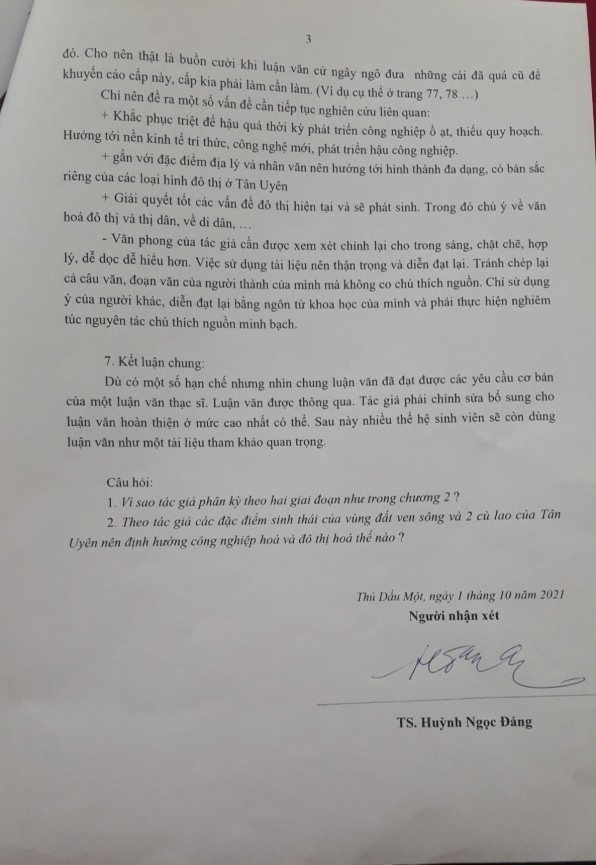 Quá trình Công nghiệp hóa Đô thị hóa ở thị xã Tân Uyên tỉnh Bình Dương 1997 2017 18 3