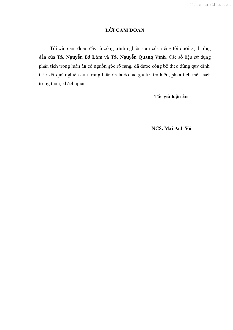 Luận án tiến sĩ kinh tế Phát triển bền vững du lịch tại Thanh Hóa - 1 Trang 3