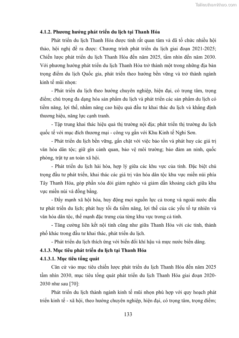 Luận án tiến sĩ kinh tế Phát triển bền vững du lịch tại Thanh Hóa - 12 Trang 143