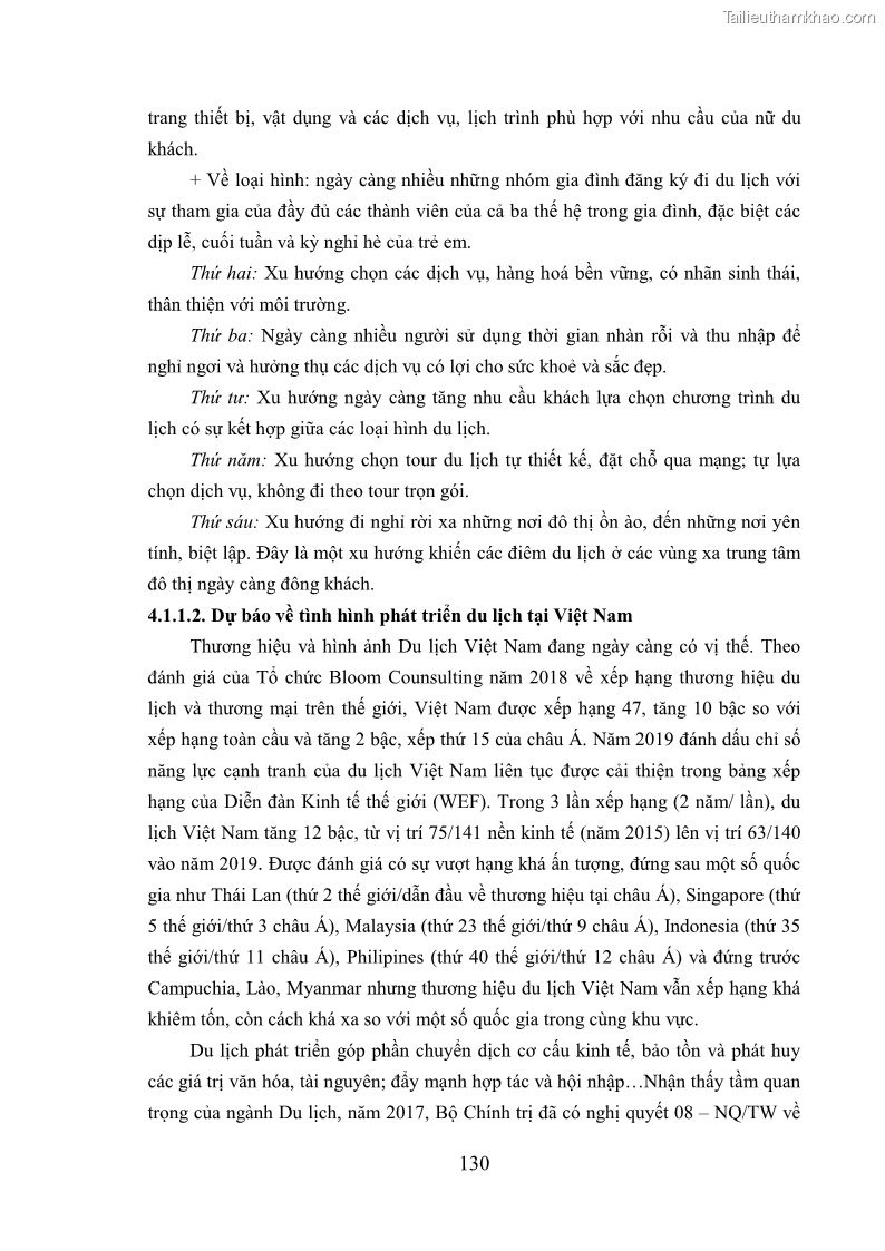 Luận án tiến sĩ kinh tế Phát triển bền vững du lịch tại Thanh Hóa - 12 Trang 140