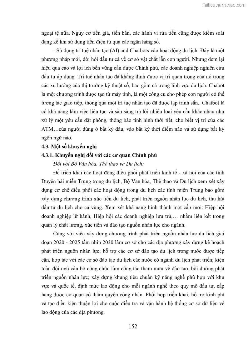 Luận án tiến sĩ kinh tế Phát triển bền vững du lịch tại Thanh Hóa - 14 Trang 162