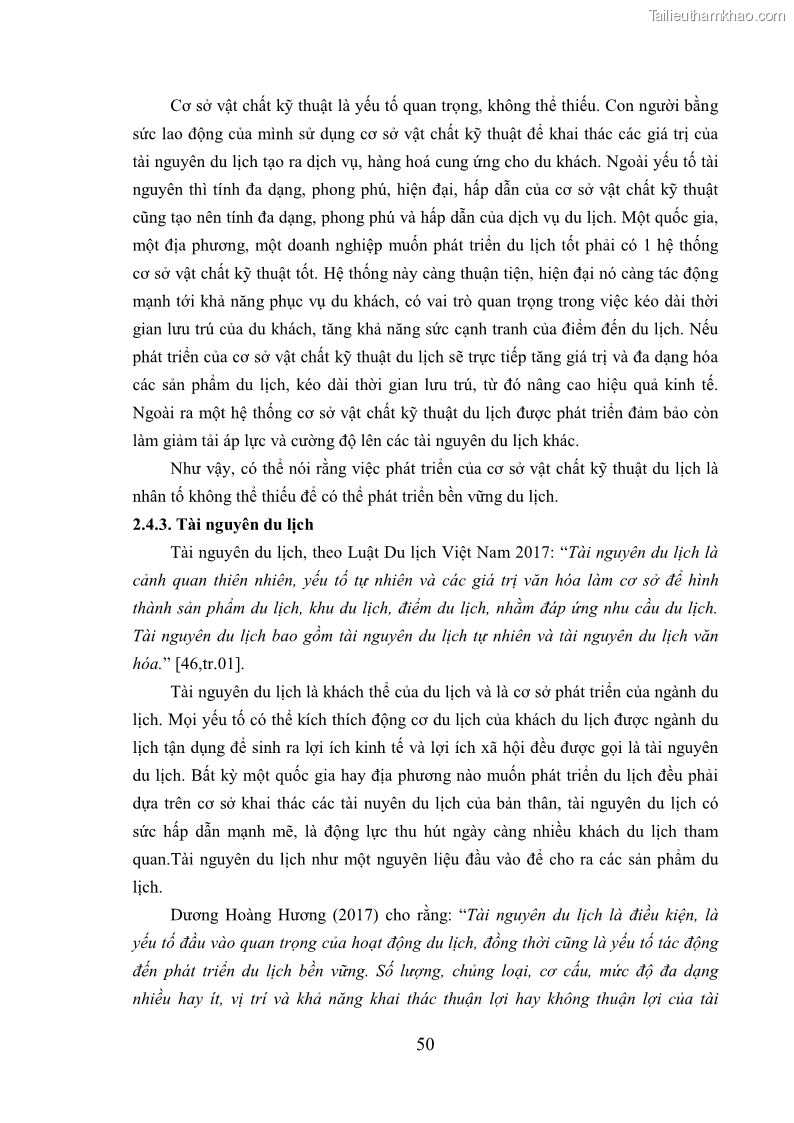 Luận án tiến sĩ kinh tế Phát triển bền vững du lịch tại Thanh Hóa - 5 Trang 60