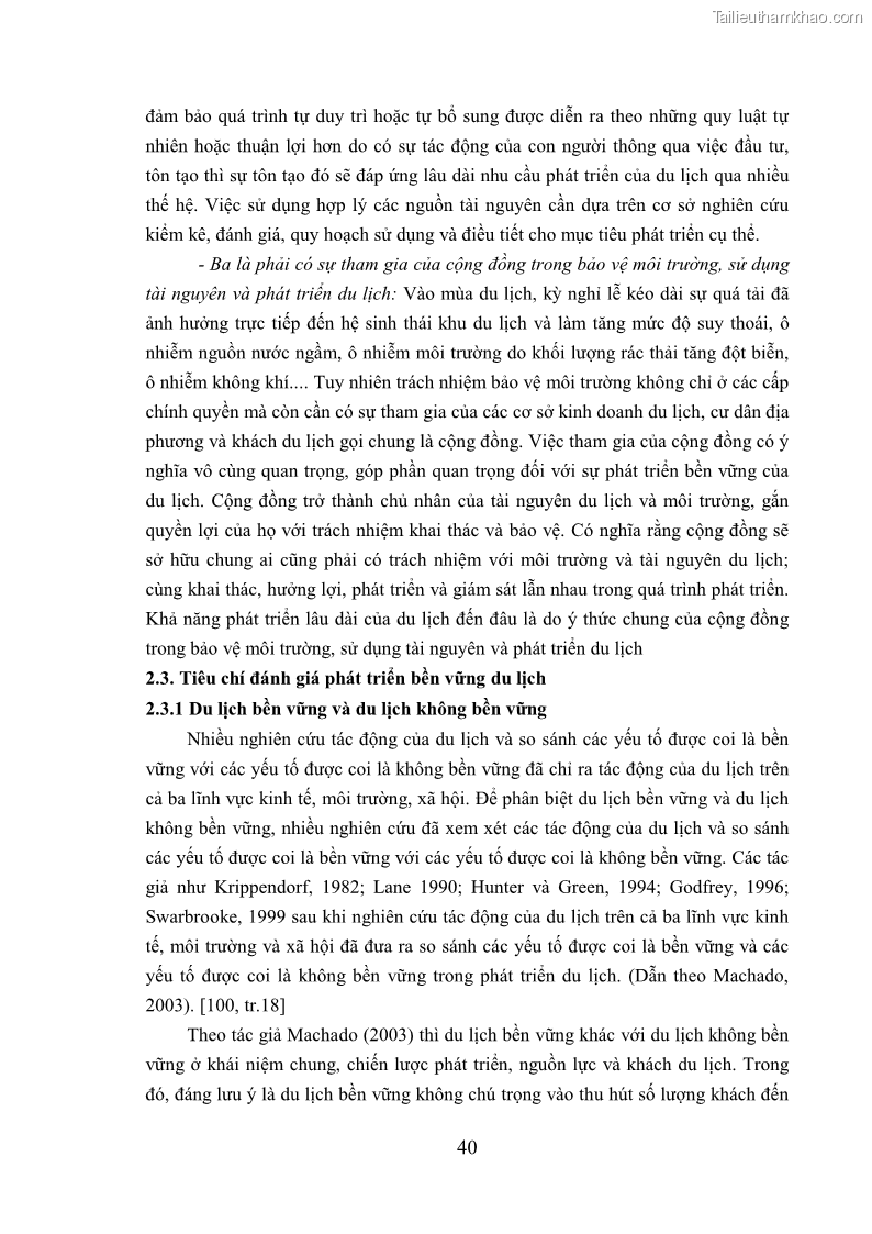 Luận án tiến sĩ kinh tế Phát triển bền vững du lịch tại Thanh Hóa - 5 Trang 50