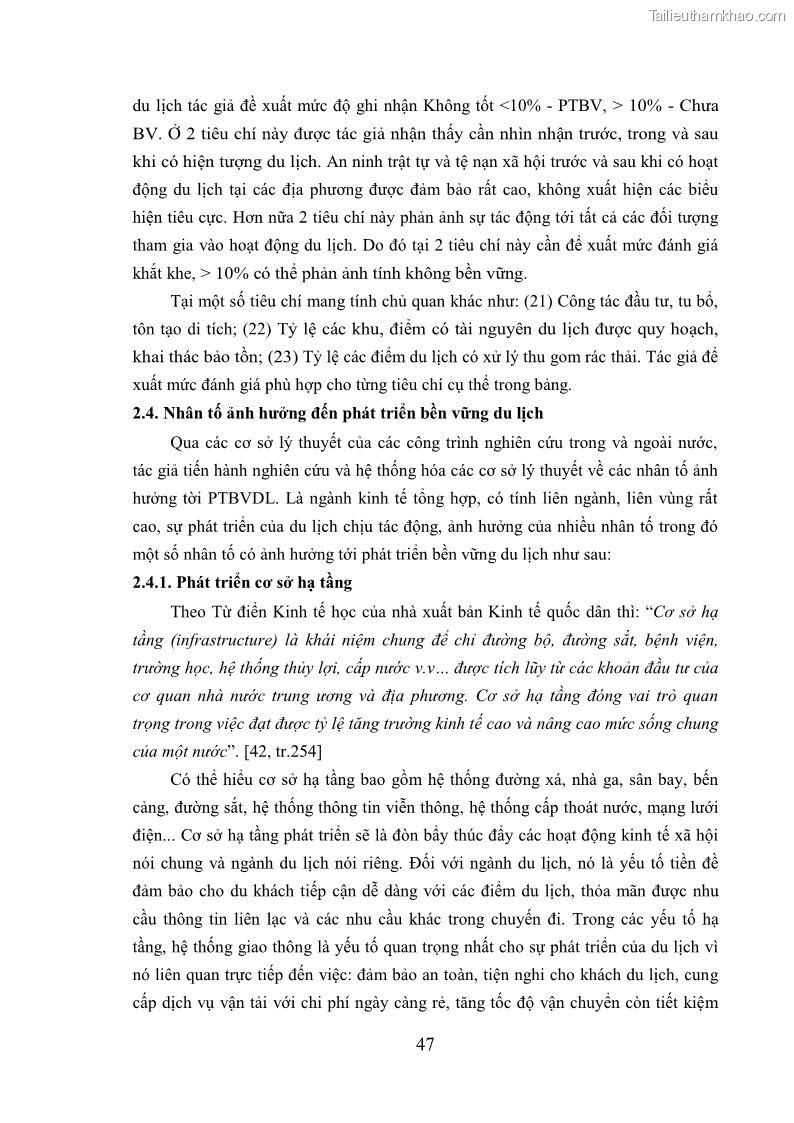Luận án tiến sĩ kinh tế Phát triển bền vững du lịch tại Thanh Hóa - 5 Trang 57