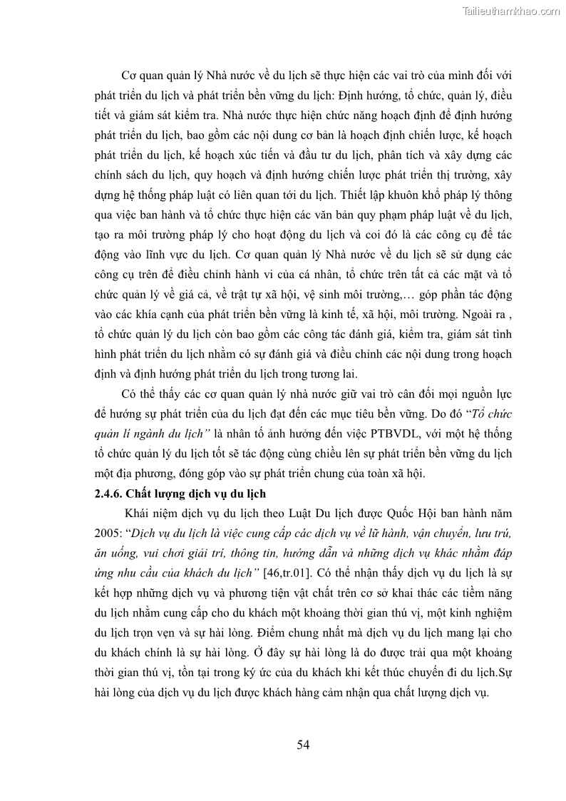 Luận án tiến sĩ kinh tế Phát triển bền vững du lịch tại Thanh Hóa - 6 Trang 64