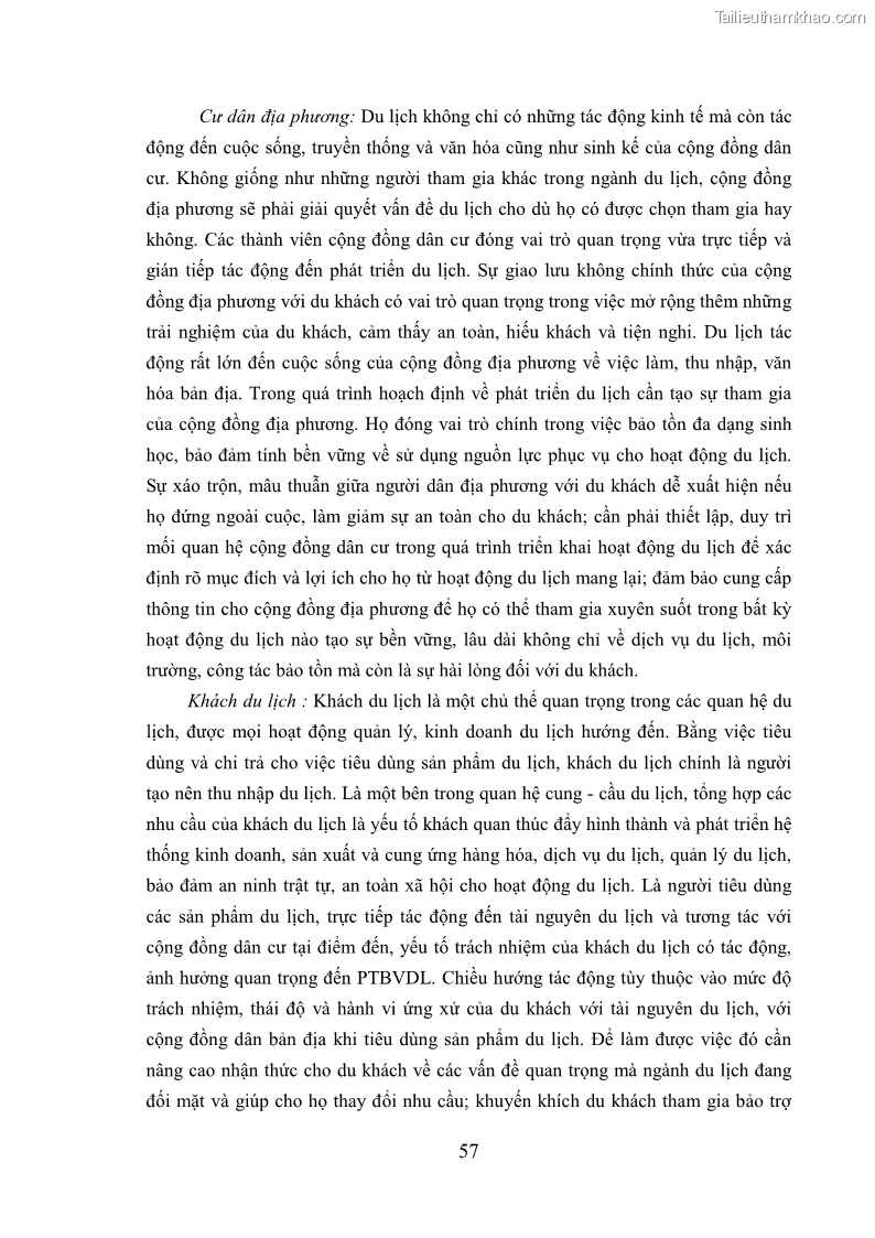 Luận án tiến sĩ kinh tế Phát triển bền vững du lịch tại Thanh Hóa - 6 Trang 67
