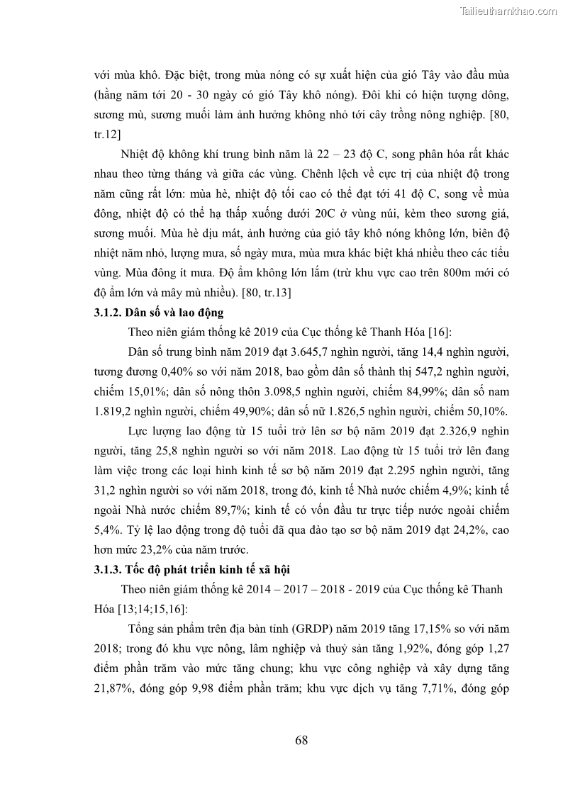 Luận án tiến sĩ kinh tế Phát triển bền vững du lịch tại Thanh Hóa - 7 Trang 78