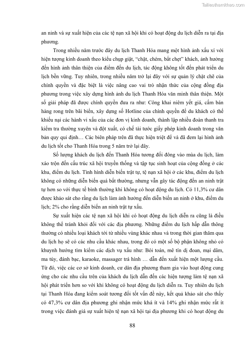 Luận án tiến sĩ kinh tế Phát triển bền vững du lịch tại Thanh Hóa - 9 Trang 98