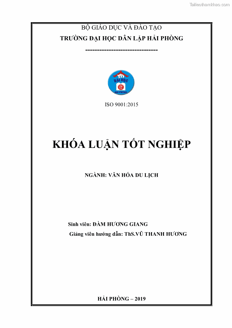Khóa luận tốt nghiệp văn hóa du lịch Tìm hiểu khả năng khai thác và phát triển một số tuyến du lịch phục vụ du lịch Trekking tại Sa Pa - 1 Trang 1