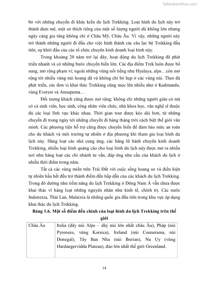 Khóa luận tốt nghiệp văn hóa du lịch Tìm hiểu khả năng khai thác và phát triển một số tuyến du lịch phục vụ du lịch Trekking tại Sa Pa - 2 Trang 24