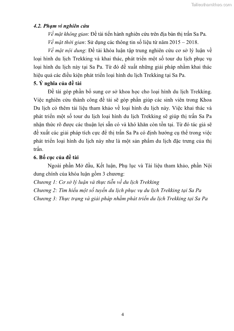 Khóa luận tốt nghiệp văn hóa du lịch Tìm hiểu khả năng khai thác và phát triển một số tuyến du lịch phục vụ du lịch Trekking tại Sa Pa - 2 Trang 14