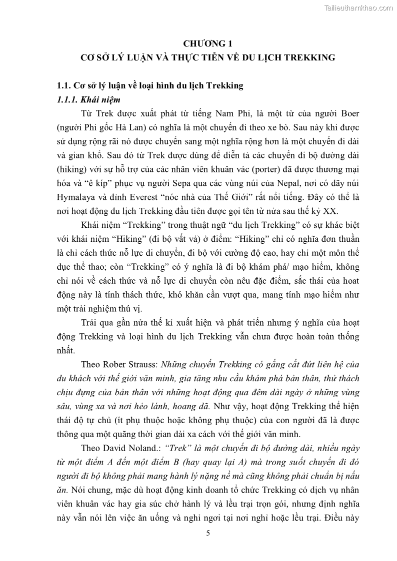 Khóa luận tốt nghiệp văn hóa du lịch Tìm hiểu khả năng khai thác và phát triển một số tuyến du lịch phục vụ du lịch Trekking tại Sa Pa - 2 Trang 15