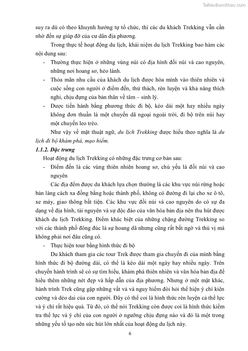 Khóa luận tốt nghiệp văn hóa du lịch Tìm hiểu khả năng khai thác và phát triển một số tuyến du lịch phục vụ du lịch Trekking tại Sa Pa - 2 Trang 16