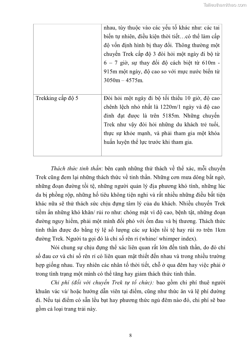 Khóa luận tốt nghiệp văn hóa du lịch Tìm hiểu khả năng khai thác và phát triển một số tuyến du lịch phục vụ du lịch Trekking tại Sa Pa - 2 Trang 18