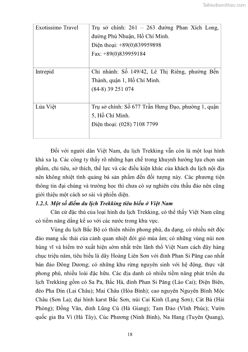 Khóa luận tốt nghiệp văn hóa du lịch Tìm hiểu khả năng khai thác và phát triển một số tuyến du lịch phục vụ du lịch Trekking tại Sa Pa - 3 Trang 28