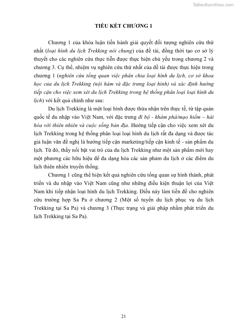 Khóa luận tốt nghiệp văn hóa du lịch Tìm hiểu khả năng khai thác và phát triển một số tuyến du lịch phục vụ du lịch Trekking tại Sa Pa - 3 Trang 31
