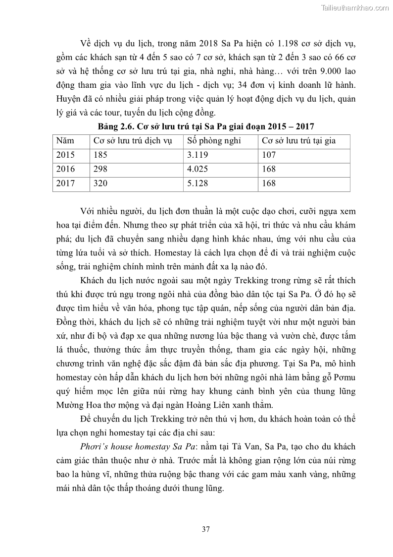 Khóa luận tốt nghiệp văn hóa du lịch Tìm hiểu khả năng khai thác và phát triển một số tuyến du lịch phục vụ du lịch Trekking tại Sa Pa - 4 Trang 47