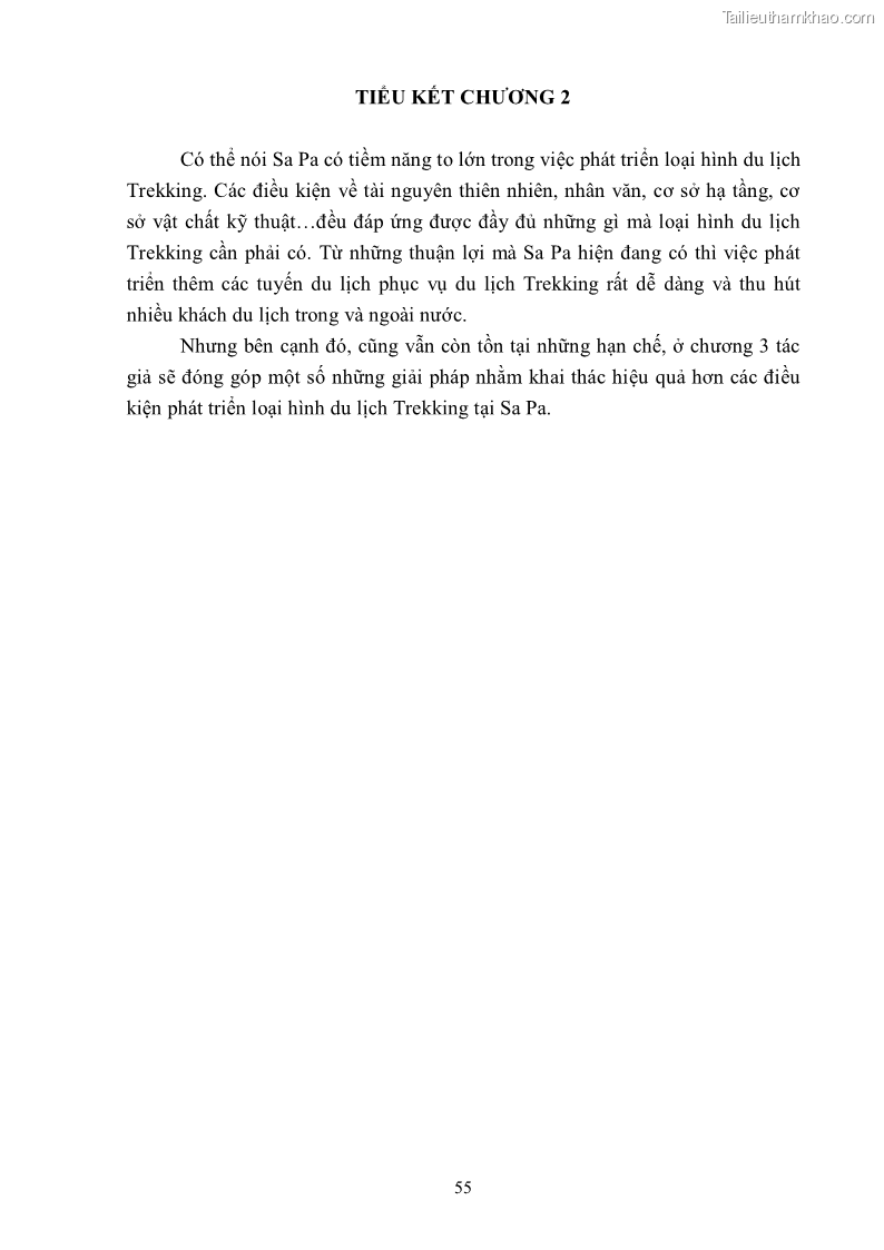 Khóa luận tốt nghiệp văn hóa du lịch Tìm hiểu khả năng khai thác và phát triển một số tuyến du lịch phục vụ du lịch Trekking tại Sa Pa - 6 Trang 65