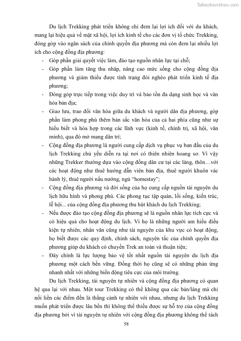 Khóa luận tốt nghiệp văn hóa du lịch Tìm hiểu khả năng khai thác và phát triển một số tuyến du lịch phục vụ du lịch Trekking tại Sa Pa - 6 Trang 68