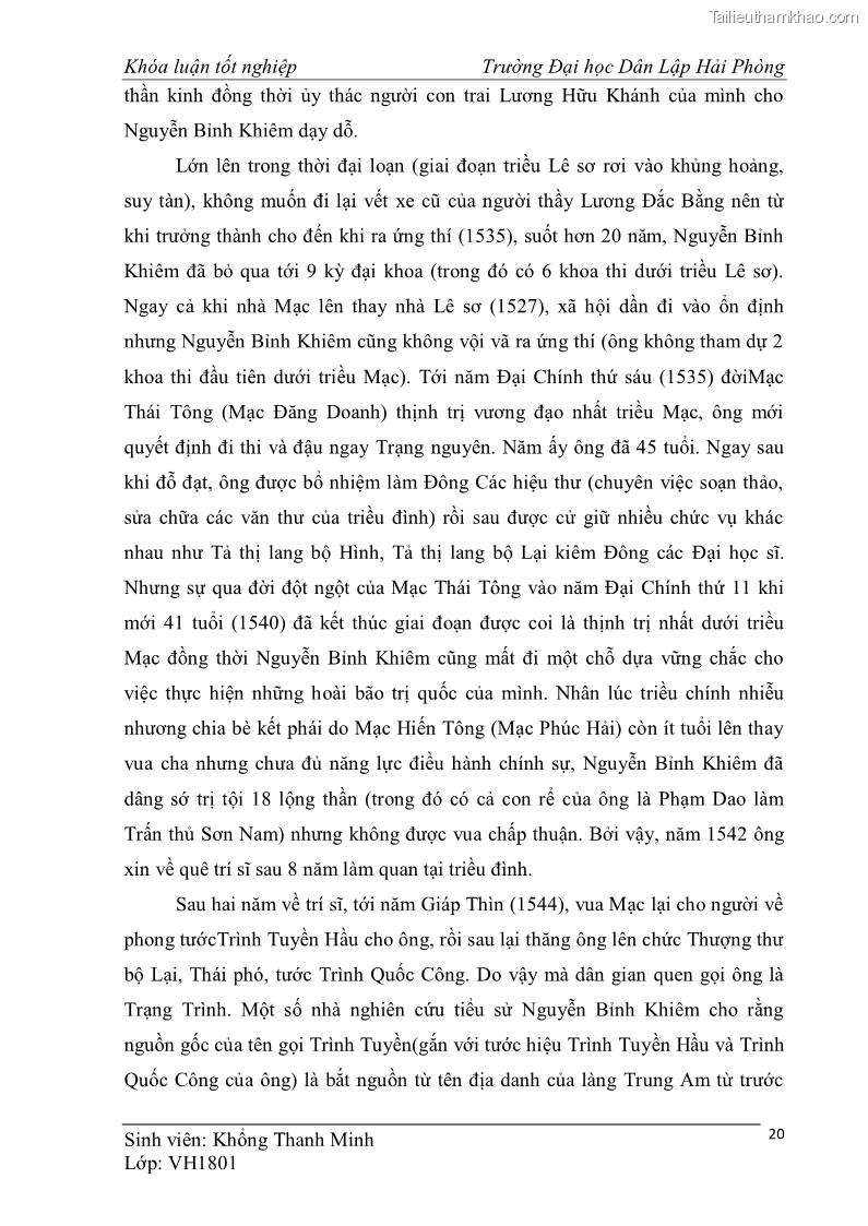 Khóa luận tốt nghiệp văn hóa du lịch Tìm hiểu một số điểm du lịch được học sinh sinh viên yêu thích ở Hải Phòng - 3 Trang 30