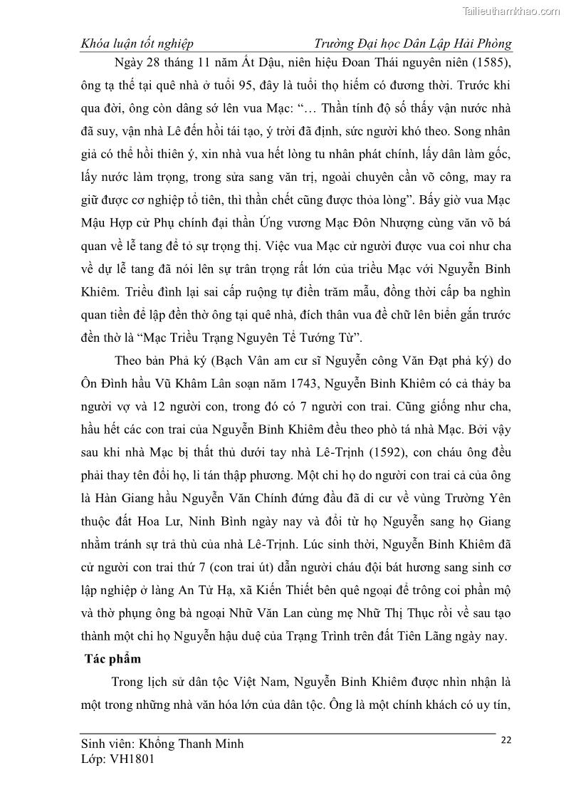Khóa luận tốt nghiệp văn hóa du lịch Tìm hiểu một số điểm du lịch được học sinh sinh viên yêu thích ở Hải Phòng - 3 Trang 32