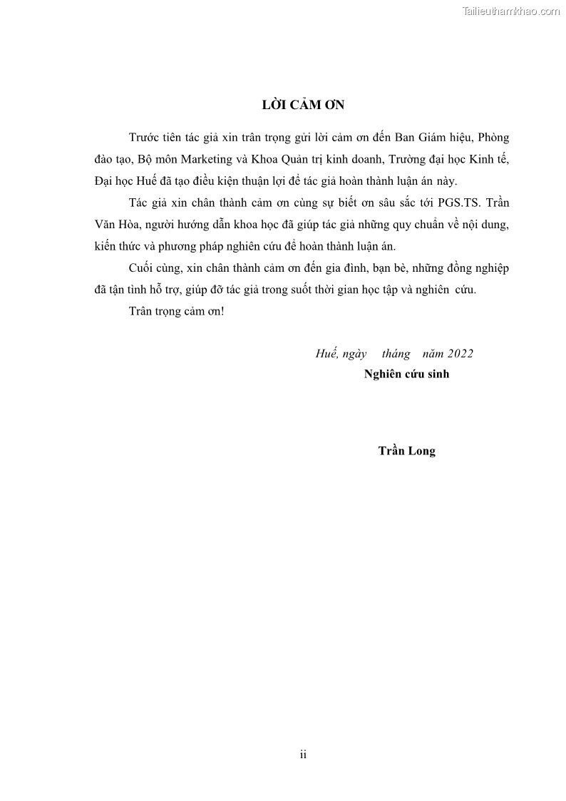 Luận án tiến sĩ quản trị kinh doanh Nâng cao chất lượng cung ứng dịch vụ hành chính công tỉnh Quảng Bình - 1 Trang 4