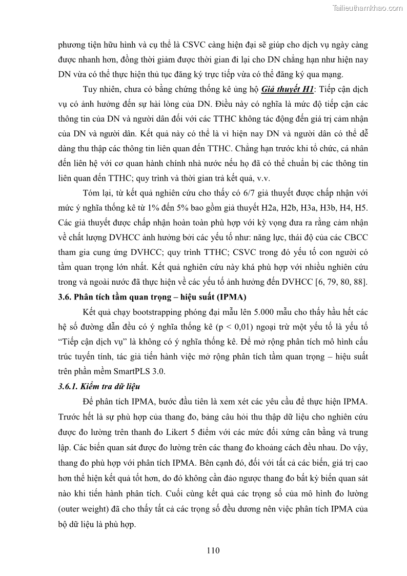 Luận án tiến sĩ quản trị kinh doanh Nâng cao chất lượng cung ứng dịch vụ hành chính công tỉnh Quảng Bình - 11 Trang 124