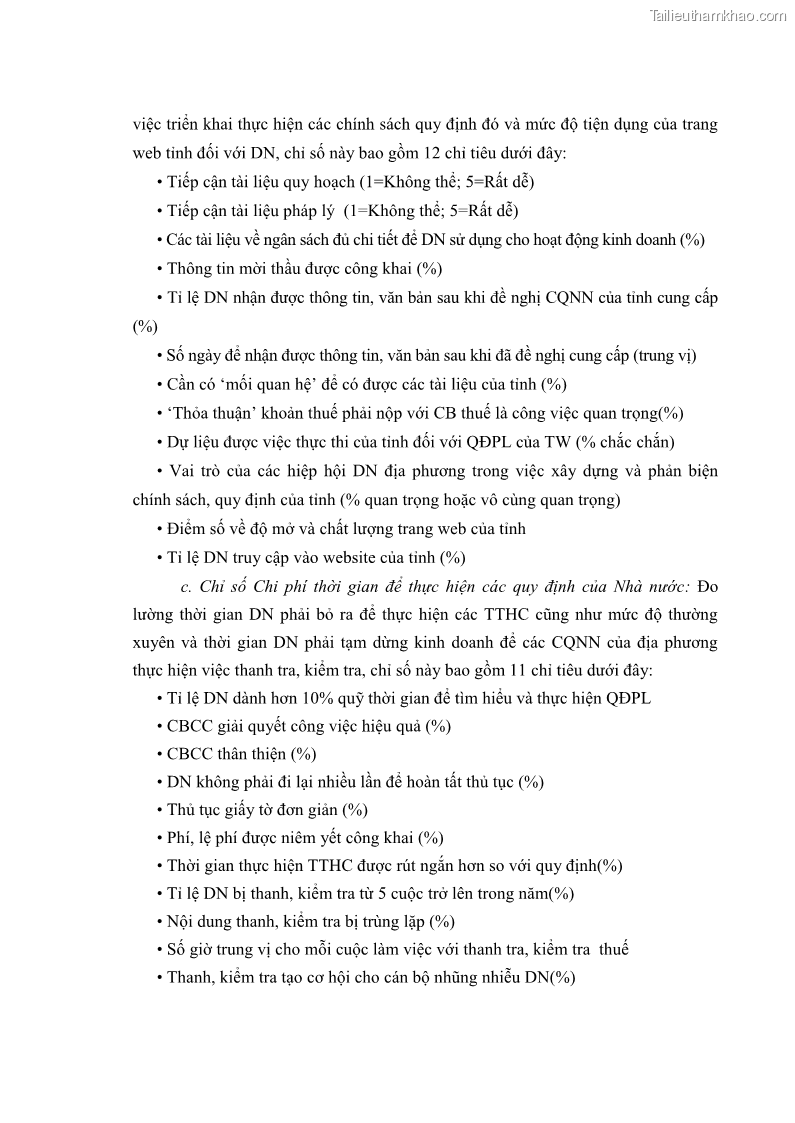 Luận án tiến sĩ quản trị kinh doanh Nâng cao chất lượng cung ứng dịch vụ hành chính công tỉnh Quảng Bình - 15 Trang 171
