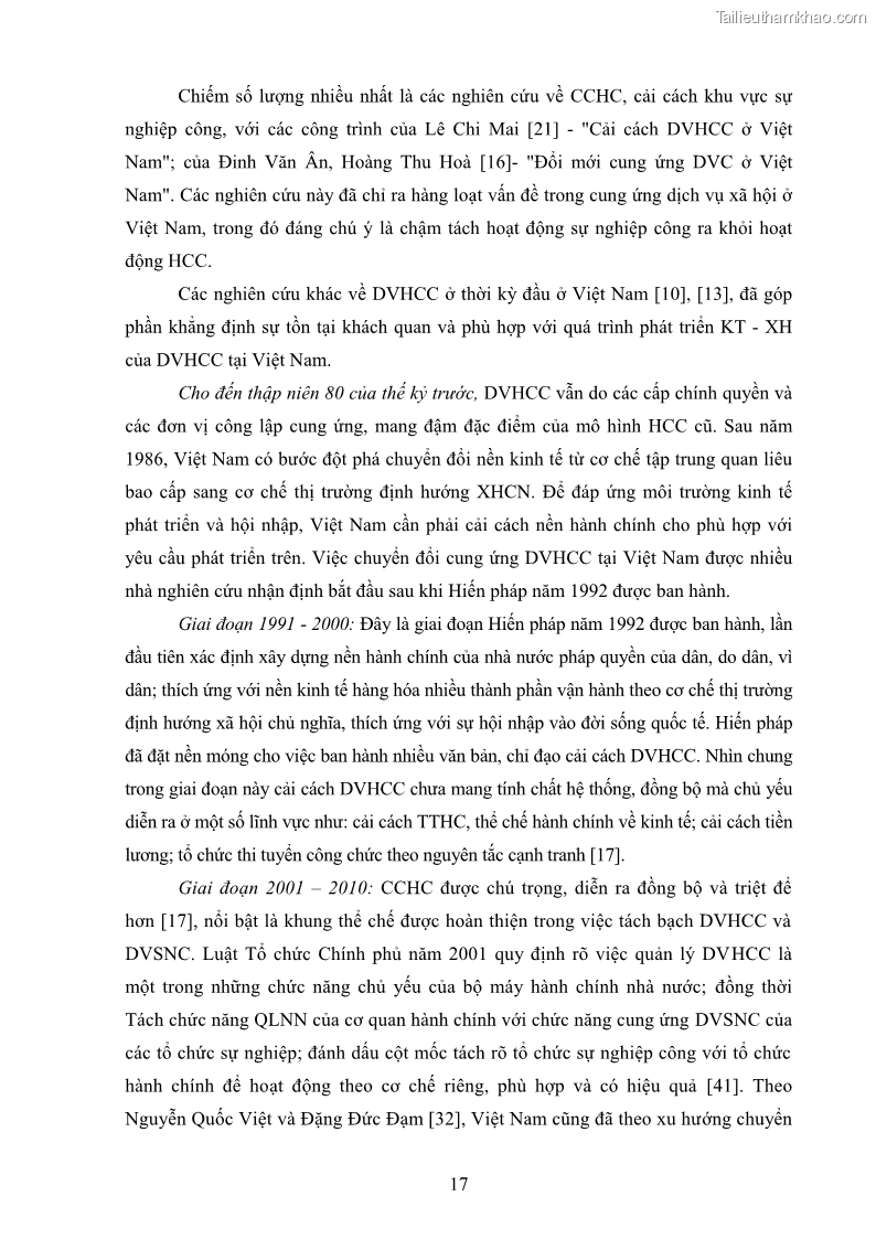 Luận án tiến sĩ quản trị kinh doanh Nâng cao chất lượng cung ứng dịch vụ hành chính công tỉnh Quảng Bình - 3 Trang 31