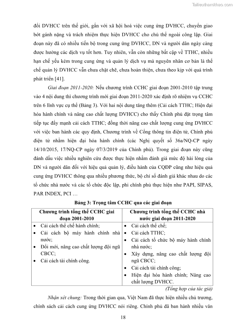 Luận án tiến sĩ quản trị kinh doanh Nâng cao chất lượng cung ứng dịch vụ hành chính công tỉnh Quảng Bình - 3 Trang 32
