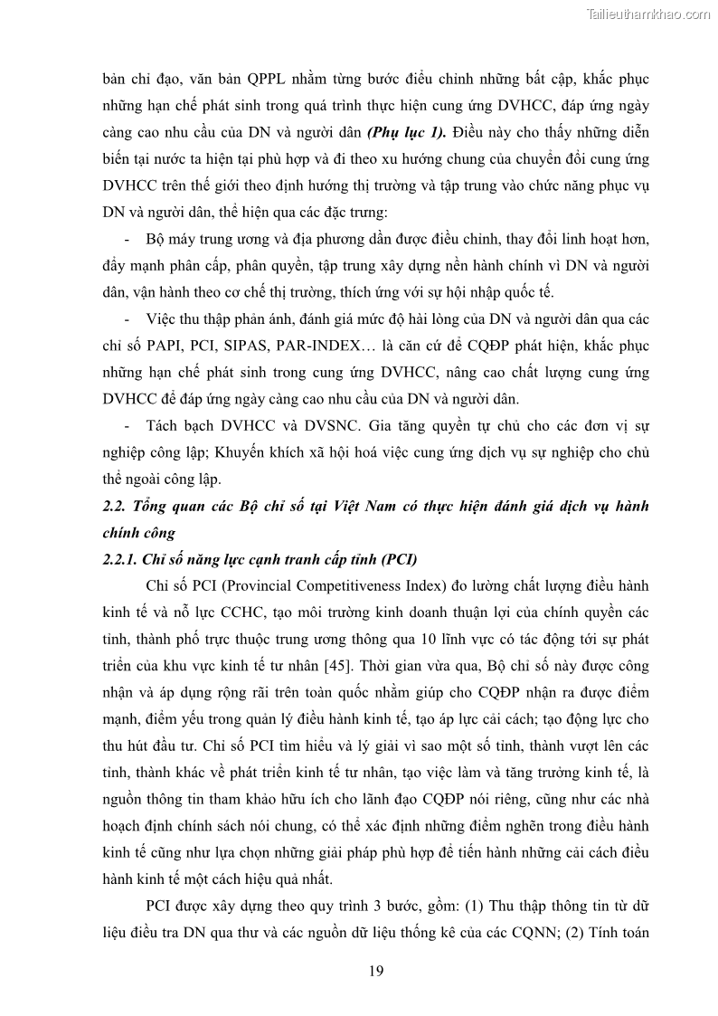 Luận án tiến sĩ quản trị kinh doanh Nâng cao chất lượng cung ứng dịch vụ hành chính công tỉnh Quảng Bình - 3 Trang 33