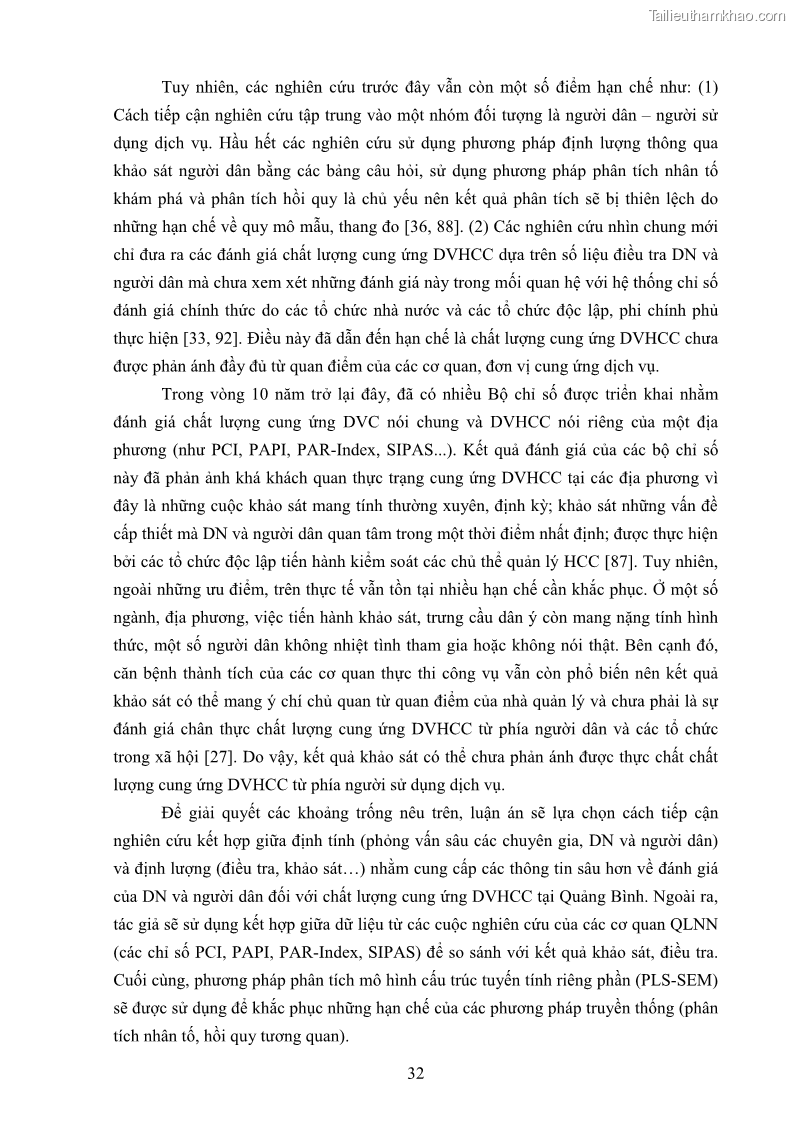 Luận án tiến sĩ quản trị kinh doanh Nâng cao chất lượng cung ứng dịch vụ hành chính công tỉnh Quảng Bình - 4 Trang 46