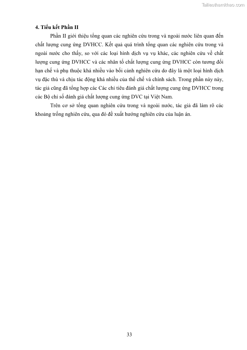 Luận án tiến sĩ quản trị kinh doanh Nâng cao chất lượng cung ứng dịch vụ hành chính công tỉnh Quảng Bình - 4 Trang 47