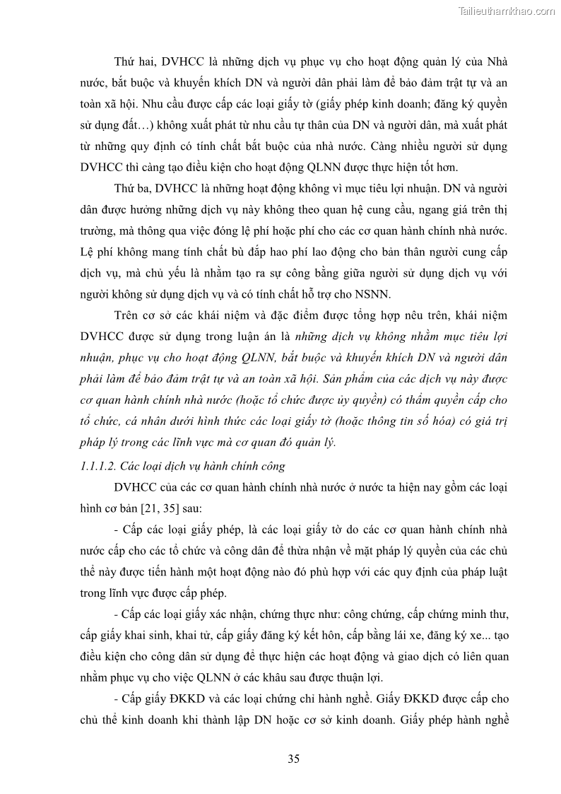 Luận án tiến sĩ quản trị kinh doanh Nâng cao chất lượng cung ứng dịch vụ hành chính công tỉnh Quảng Bình - 5 Trang 49
