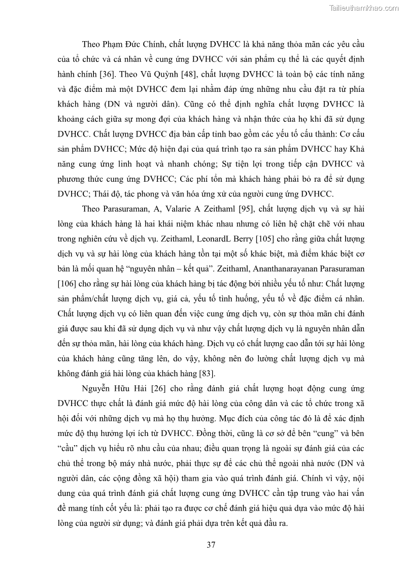 Luận án tiến sĩ quản trị kinh doanh Nâng cao chất lượng cung ứng dịch vụ hành chính công tỉnh Quảng Bình - 5 Trang 51