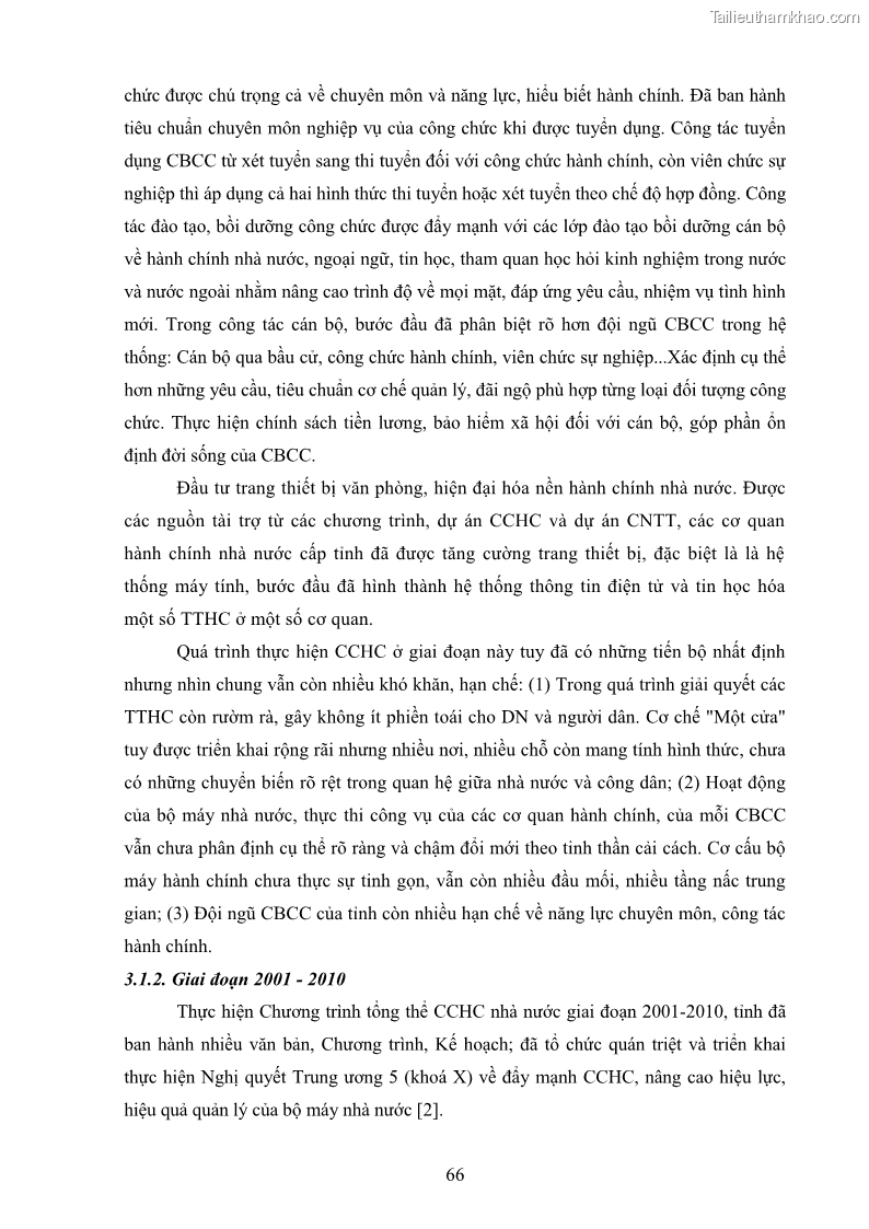 Luận án tiến sĩ quản trị kinh doanh Nâng cao chất lượng cung ứng dịch vụ hành chính công tỉnh Quảng Bình - 7 Trang 80