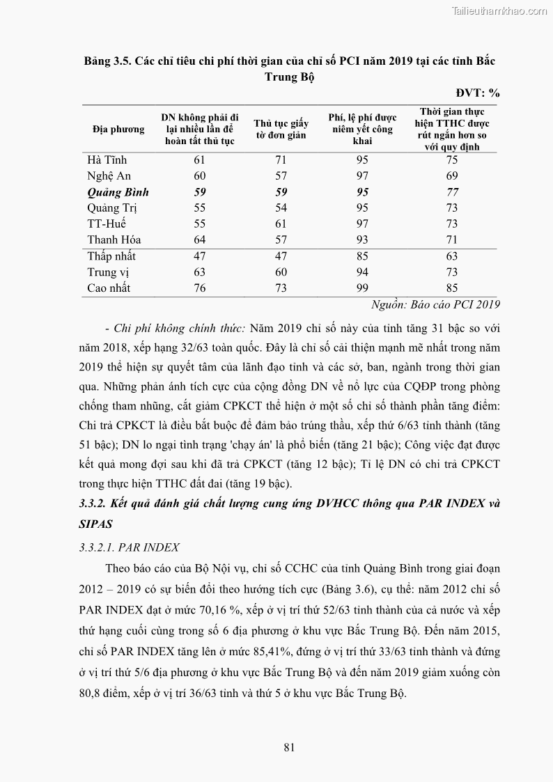 Luận án tiến sĩ quản trị kinh doanh Nâng cao chất lượng cung ứng dịch vụ hành chính công tỉnh Quảng Bình - 8 Trang 95